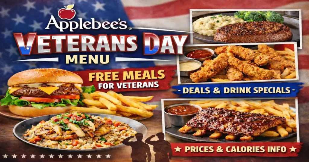 Applebee's Veterans Day Menu