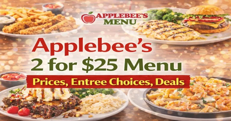 Applebee’s 2 for $25 Menu
