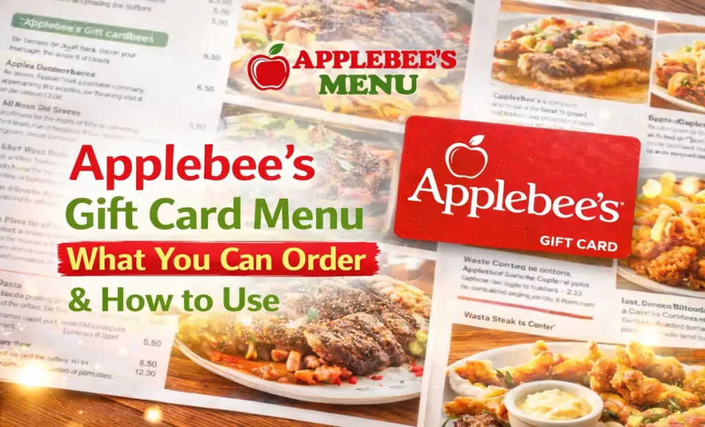 Applebee’s Gift Card Menu